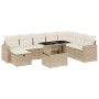 Set de sofás de jardín con cojines 9 pzas ratán sintético beige de , Conjuntos de jardín - Ref: Foro24-3274868, Precio: 619,9...