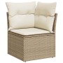Set de sofás de jardín con cojines 9 pzas ratán sintético beige de , Conjuntos de jardín - Ref: Foro24-3274868, Precio: 619,9...