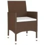 Juego de comedor de jardín 3 piezas ratán sintético marrón de vidaXL, Conjuntos de jardín - Ref: Foro24-3058461, Precio: 181,...