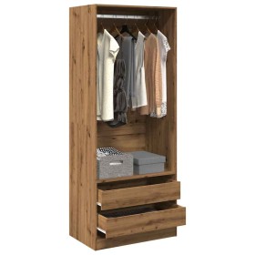 Armario de madera de ingeniería roble artesanal 80x50x200 cm de , Armarios roperos - Ref: Foro24-3307755, Precio: 145,55 €, D...