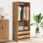 Armario de madera de ingeniería roble artesanal 80x50x200 cm de , Armarios roperos - Ref: Foro24-3307755, Precio: 145,55 €, D...