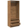 Armario de madera de ingeniería roble artesanal 80x50x200 cm de , Armarios roperos - Ref: Foro24-3307755, Precio: 145,55 €, D...