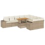 Set sofás jardín y cojines 10 pzas ratán sintético acacia beige de , Conjuntos de jardín - Ref: Foro24-3327418, Precio: 787,8...
