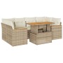 Set sofás jardín y cojines 6 pzas ratán sintético acacia beige de , Conjuntos de jardín - Ref: Foro24-3327453, Precio: 546,46...