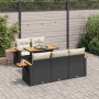 Set sofás jardín y cojines 6 pzas ratán sintético acacia negro de , Conjuntos de jardín - Ref: Foro24-3327549, Precio: 465,86...