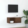 Mueble de TV madera contrachapada roble marrón 60x31x25,5 cm de , Muebles TV - Ref: Foro24-861448, Precio: 39,35 €, Descuento: %
