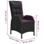 Juego de comedor para jardín 3 piezas ratán sintético negro de vidaXL, Conjuntos de jardín - Ref: Foro24-3058549, Precio: 317...