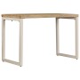 Mesa de comedor de madera maciza de mango y acero 115x55x76 cm en Mesas de comedor | Comprar online en Foru.es