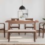 Banco 110 cm madera maciza marrón caucho de , Bancos de comedor y cocina - Ref: Foro24-4102601, Precio: 83,84 €, Descuento: %