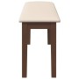 Banco 110 cm madera maciza marrón caucho de , Bancos de comedor y cocina - Ref: Foro24-4102601, Precio: 83,84 €, Descuento: %