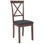 Sillas de comedor con cojines 2 uds madera maciza marrón caucho de , Sillas de comedor - Ref: Foro24-4102402, Precio: 115,94 ...