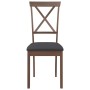 Sillas de comedor con cojines 2 uds madera maciza marrón caucho de , Sillas de comedor - Ref: Foro24-4102402, Precio: 115,94 ...
