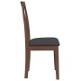 Sillas de comedor con cojines 2 uds madera maciza marrón caucho de , Sillas de comedor - Ref: Foro24-4102402, Precio: 115,94 ...