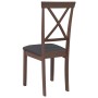 Sillas de comedor con cojines 2 uds madera maciza marrón caucho de , Sillas de comedor - Ref: Foro24-4102402, Precio: 115,94 ...