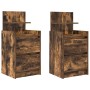 Mesillas de noche con 2 cajones 2 uds roble ahumado 38x34x80 cm de , Mesitas de noche - Ref: Foro24-861364, Precio: 95,53 €, ...