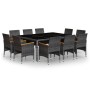 Juego de comedor de jardín 11 piezas ratán sintético gris de vidaXL, Conjuntos de jardín - Ref: Foro24-3058569, Precio: 875,4...