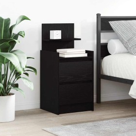 Mesillas de noche con 2 cajones 2 uds. Negro 38x34x80 cm de , Mesitas de noche - Ref: Foro24-861358, Precio: 99,92 €, Descuen...