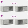 Muebles de TV 2uds madera ingeniería gris hormigón 60x31x25,5cm de , Muebles TV - Ref: Foro24-861443, Precio: 63,97 €, Descue...