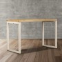 Mesa de comedor de madera maciza de mango y acero 115x55x76 cm en Mesas de comedor | Comprar online en Foru.es