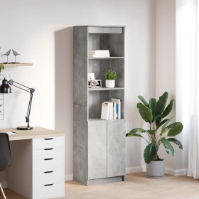Aparador alto de madera de ingeniería gris hormigón 50x35x180cm de , Aparadores - Ref: Foro24-3328465, Precio: 104,56 €, Desc...