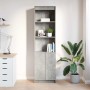 Aparador alto de madera de ingeniería gris hormigón 50x35x180cm de , Aparadores - Ref: Foro24-3328465, Precio: 104,56 €, Desc...