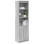 Aparador de madera de ingeniería Sonoma gris 50x35x180 cm de , Aparadores - Ref: Foro24-3328467, Precio: 109,40 €, Descuento: %