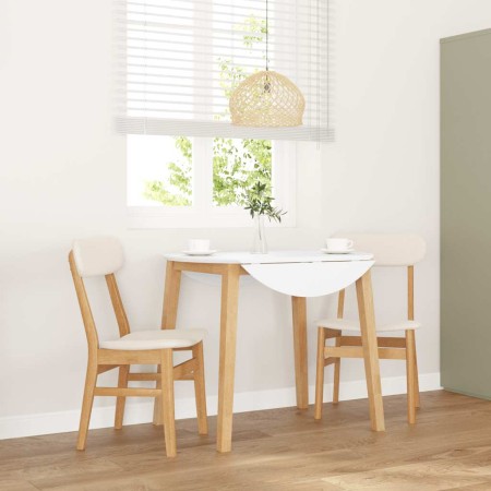 Sillas de comedor con cojines 2 uds madera maciza caucho de , Sillas de comedor - Ref: Foro24-4102437, Precio: 154,88 €, Desc...