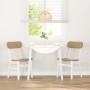 Sillas de comedor con cojines 2uds madera maciza blanco caucho de , Sillas de comedor - Ref: Foro24-4102442, Precio: 154,88 €...