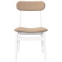 Sillas de comedor con cojines 2uds madera maciza blanco caucho de , Sillas de comedor - Ref: Foro24-4102442, Precio: 154,88 €...