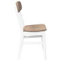Sillas de comedor con cojines 2uds madera maciza blanco caucho de , Sillas de comedor - Ref: Foro24-4102442, Precio: 154,88 €...