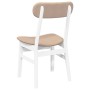 Sillas de comedor con cojines 2uds madera maciza blanco caucho de , Sillas de comedor - Ref: Foro24-4102442, Precio: 154,88 €...
