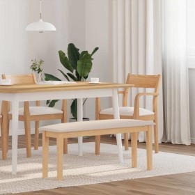 Banco 110 cm Madera Maciza Caucho de , Bancos de comedor y cocina - Ref: Foro24-4102603, Precio: 77,92 €, Descuento: %