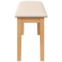 Banco 110 cm Madera Maciza Caucho de , Bancos de comedor y cocina - Ref: Foro24-4102603, Precio: 77,92 €, Descuento: %