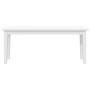Banco 110 cm madera maciza caucho blanco de , Bancos de comedor y cocina - Ref: Foro24-4102608, Precio: 92,66 €, Descuento: %