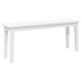 Banco 110 cm madera maciza caucho blanco de , Bancos de comedor y cocina - Ref: Foro24-4102608, Precio: 92,66 €, Descuento: %