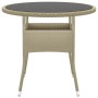 Juego de comedor para jardín de 5 piezas ratán sintético beige de vidaXL, Conjuntos de jardín - Ref: Foro24-3058490, Precio: ...