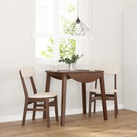 Sillas de comedor con cojines 2 uds madera maciza marrón caucho de , Sillas de comedor - Ref: Foro24-4102435, Precio: 154,88 ...