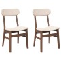 Sillas de comedor con cojines 2 uds madera maciza marrón caucho de , Sillas de comedor - Ref: Foro24-4102435, Precio: 154,88 ...