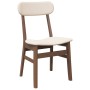 Sillas de comedor con cojines 2 uds madera maciza marrón caucho de , Sillas de comedor - Ref: Foro24-4102435, Precio: 154,88 ...