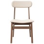 Sillas de comedor con cojines 2 uds madera maciza marrón caucho de , Sillas de comedor - Ref: Foro24-4102435, Precio: 154,88 ...
