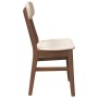 Sillas de comedor con cojines 2 uds madera maciza marrón caucho de , Sillas de comedor - Ref: Foro24-4102435, Precio: 154,88 ...