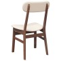 Sillas de comedor con cojines 2 uds madera maciza marrón caucho de , Sillas de comedor - Ref: Foro24-4102435, Precio: 154,88 ...