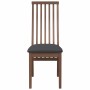 Sillas de comedor con cojines 2 uds madera maciza marrón caucho de , Sillas de comedor - Ref: Foro24-4102454, Precio: 151,54 ...