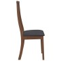 Sillas de comedor con cojines 2 uds madera maciza marrón caucho de , Sillas de comedor - Ref: Foro24-4102454, Precio: 151,54 ...