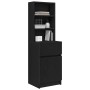 Mesilla de noche de madera de ingeniería negra 39x35x125 cm de , Mesitas de noche - Ref: Foro24-861311, Precio: 77,34 €, Desc...