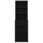 Mesilla de noche de madera de ingeniería negra 39x35x125 cm de , Mesitas de noche - Ref: Foro24-861311, Precio: 77,34 €, Desc...