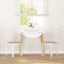 Sillas de comedor 2 unidades madera maciza de caucho blanco de , Sillas de comedor - Ref: Foro24-4102414, Precio: 120,40 €, D...