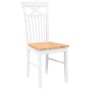 Sillas de comedor 2 unidades madera maciza de caucho blanco de , Sillas de comedor - Ref: Foro24-4102414, Precio: 120,40 €, D...