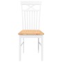 Sillas de comedor 2 unidades madera maciza de caucho blanco de , Sillas de comedor - Ref: Foro24-4102414, Precio: 120,40 €, D...