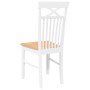 Sillas de comedor 2 unidades madera maciza de caucho blanco de , Sillas de comedor - Ref: Foro24-4102414, Precio: 120,40 €, D...